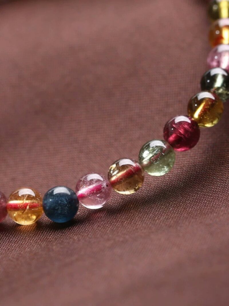 old-mine multicolor tourmaline bracelet (4.2mm) B-033-98 - Image 2