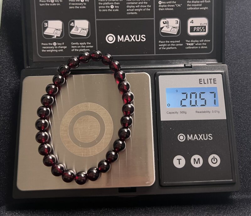 Mozambique Natural Garnet Bracelet | 7A Collectible Grade (6.6mm) - Image 3