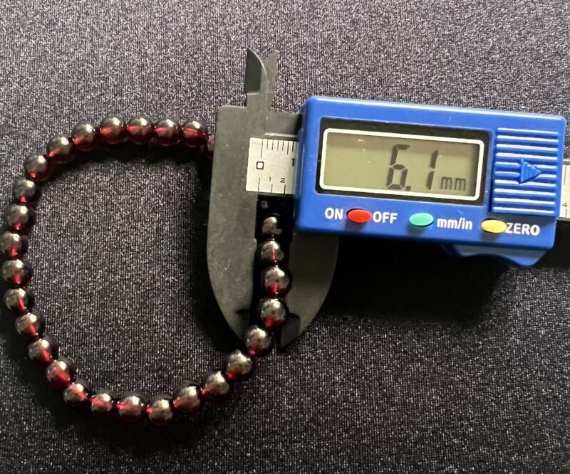 Mozambique Natural Garnet Bracelet | 7A Collectible Grade (6.0mm) - Image 2