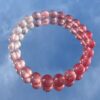 Gradient Strawberry Quartz Bracelet | The Perfect Fusion of Nature and Art (7.8mm+) B-033-65