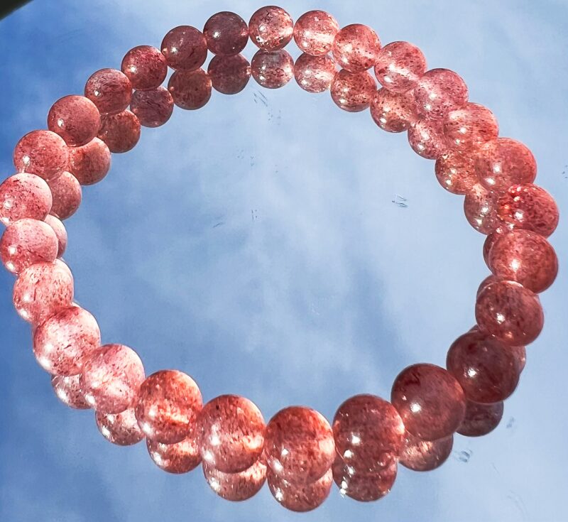 strawberry quartz bracelet (7mm) B-033-7